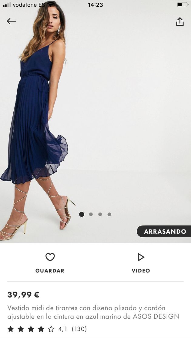 Moda Vestido azul marino asos