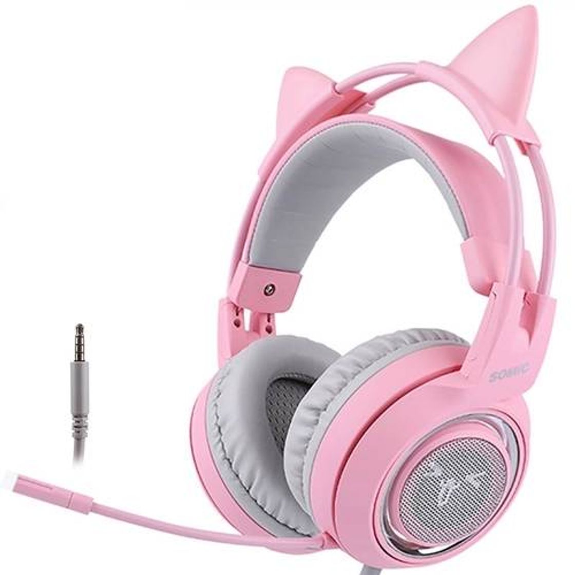 Fashion Sômica G951S rosa Cat Auscultadores Wired Gaming Headset 3,5 ...