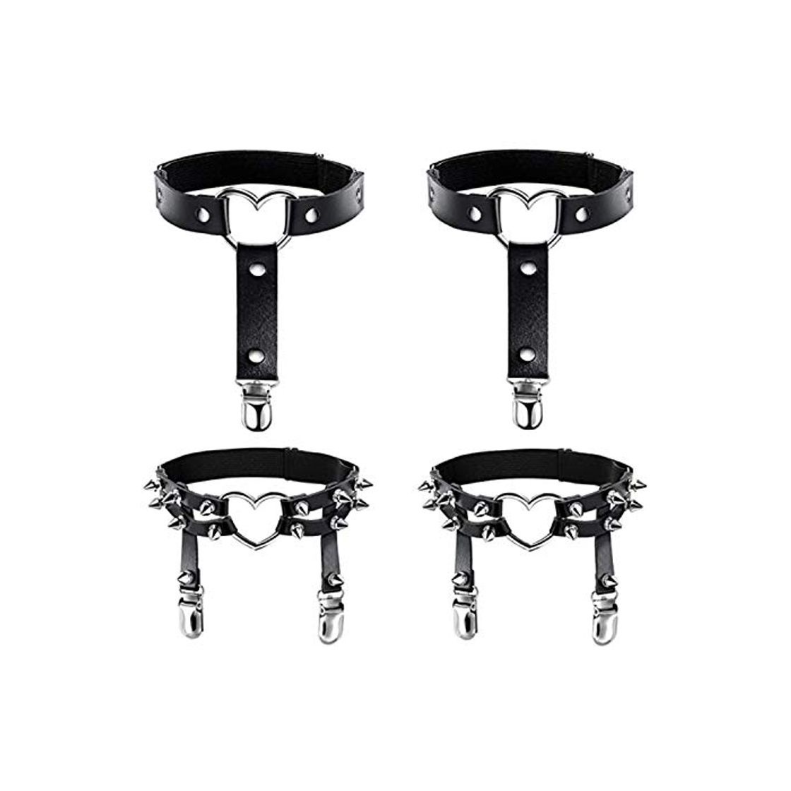 Social SIMIN 2 pares Leather Garter