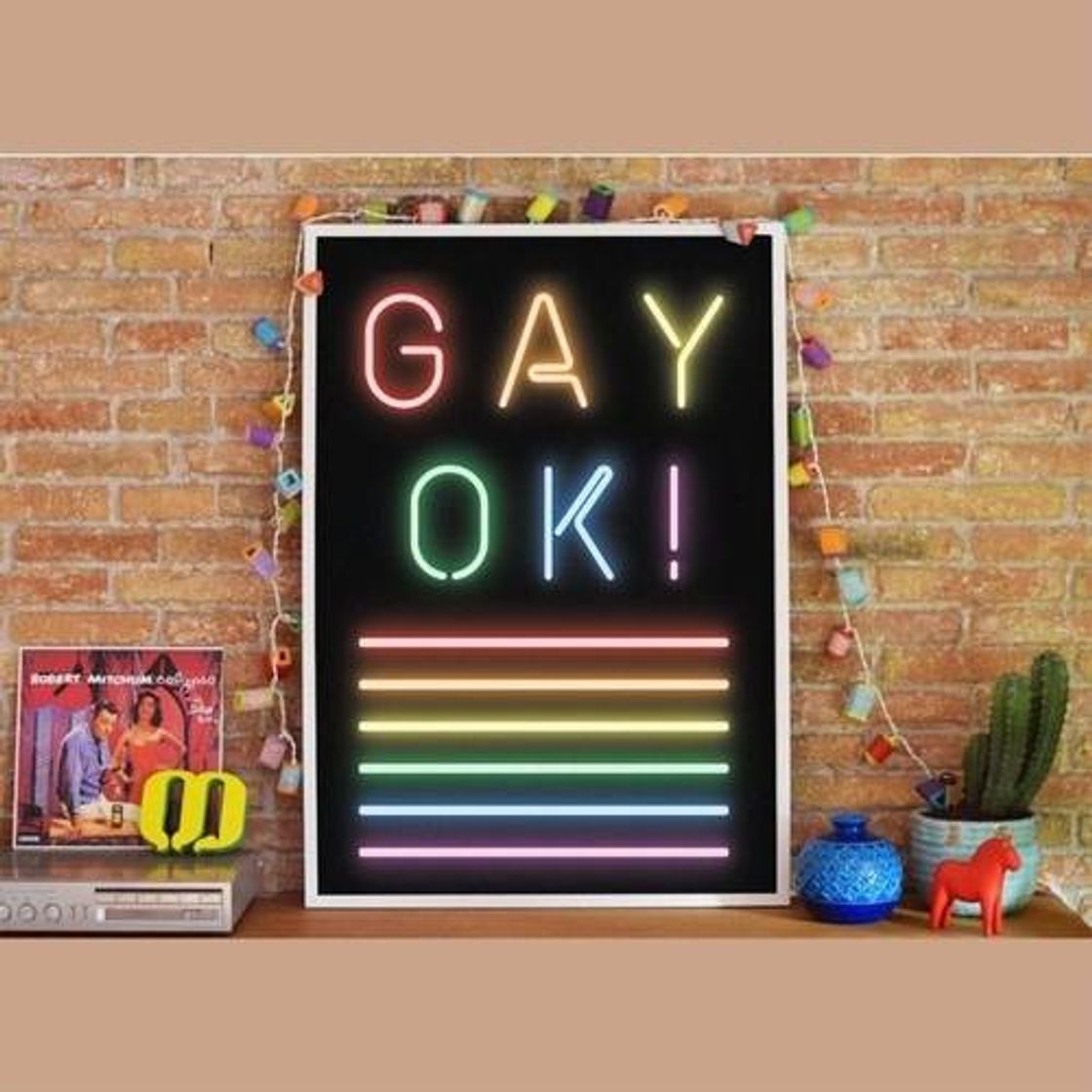 Fashion Quadro neon LGBT