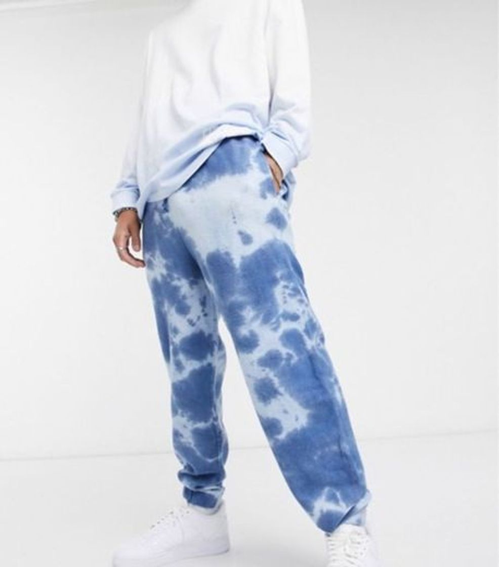 Fashion Pantalones azules tie die asos