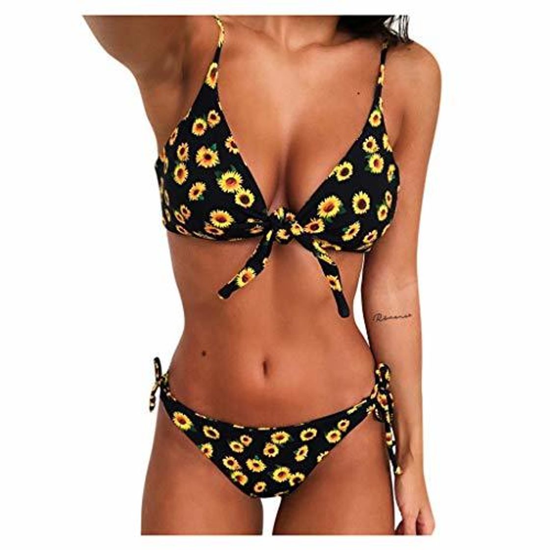 Producto Trajes de Baño para Mujer Estampado de Girasol Acolchado Monokini Push Up