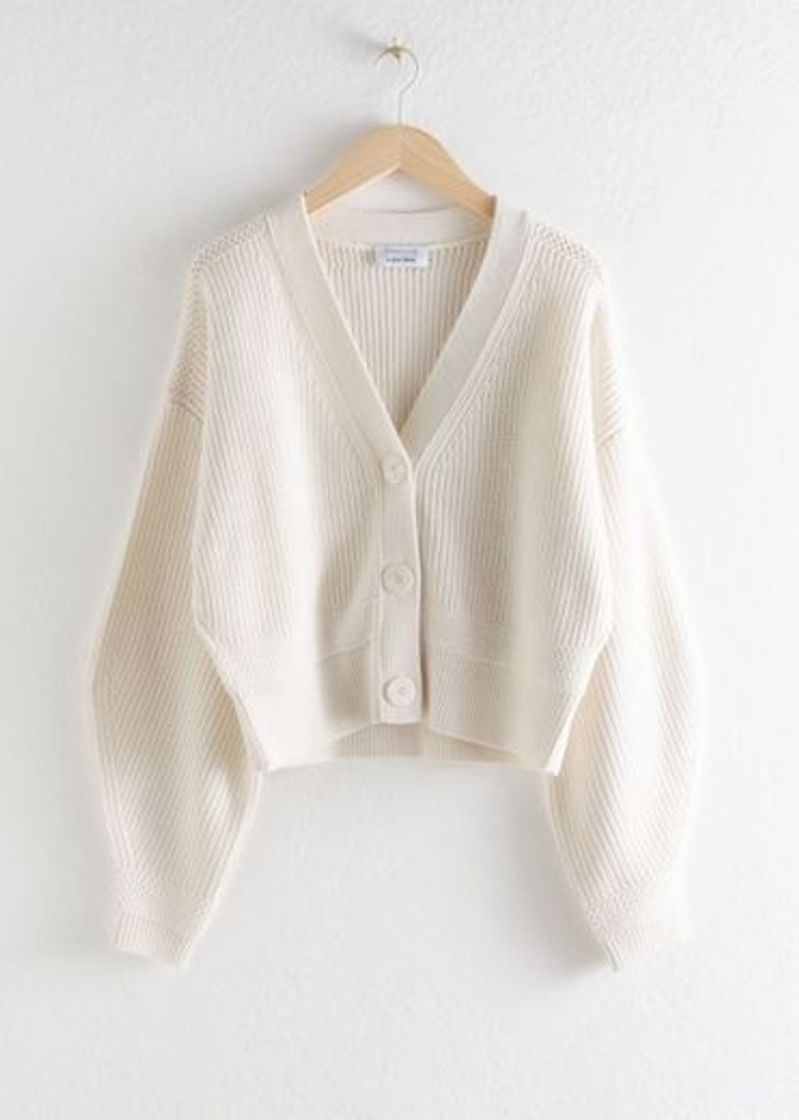 Moda Cropped Cardigan - White - Cardigans | & Other Stories