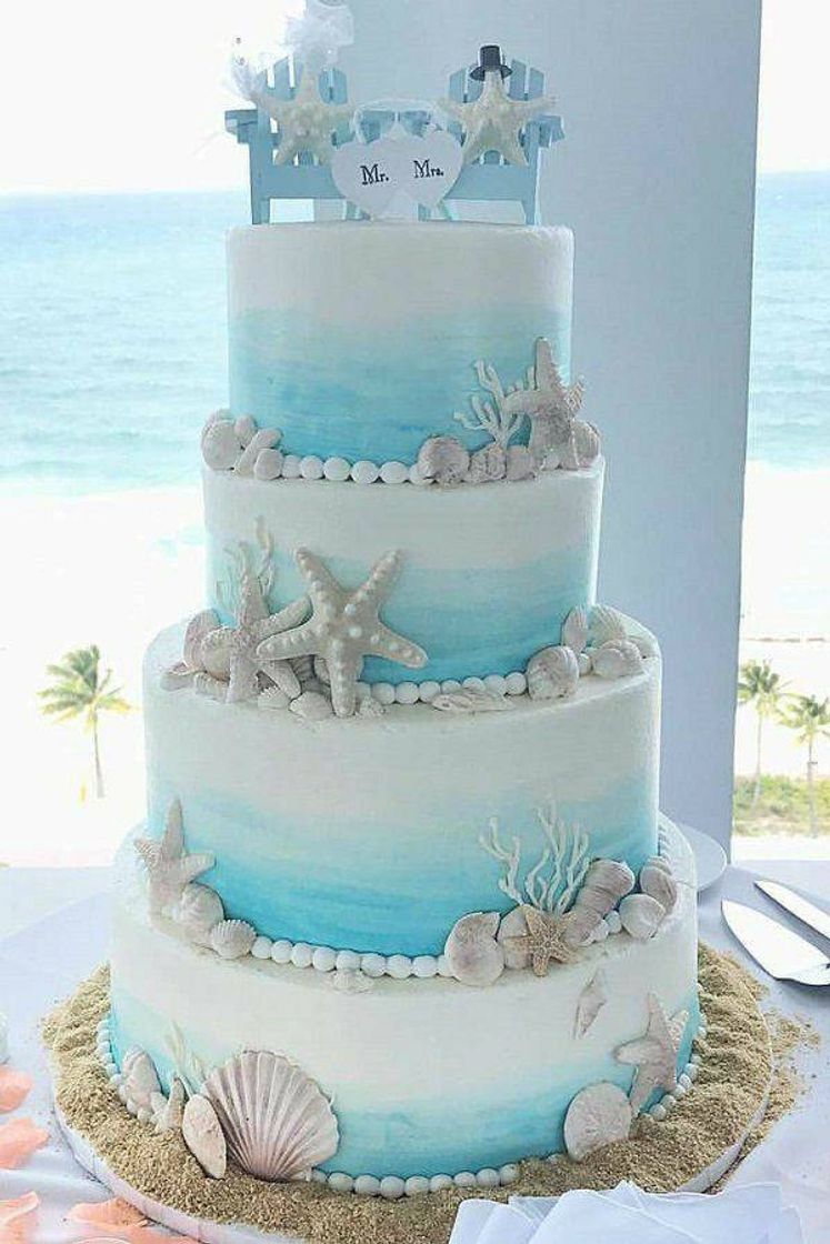 Fashion Pastel de bodas playa