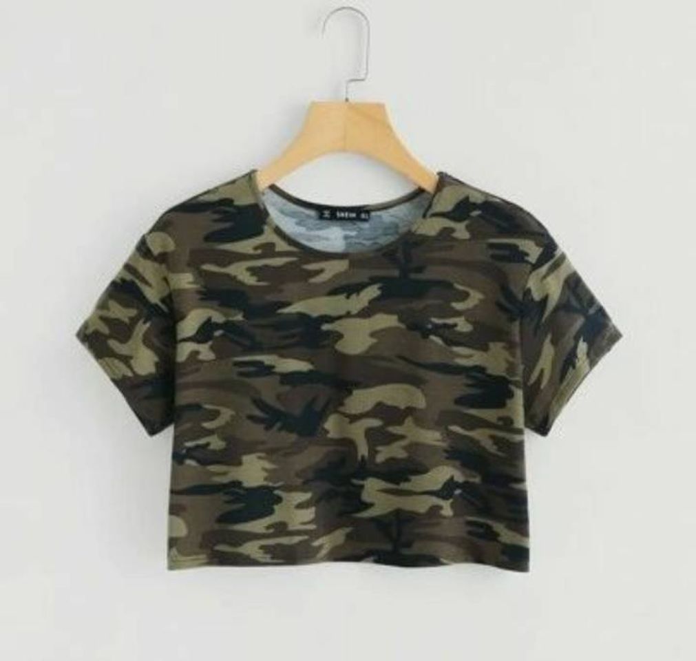 Fashion Cropped militar