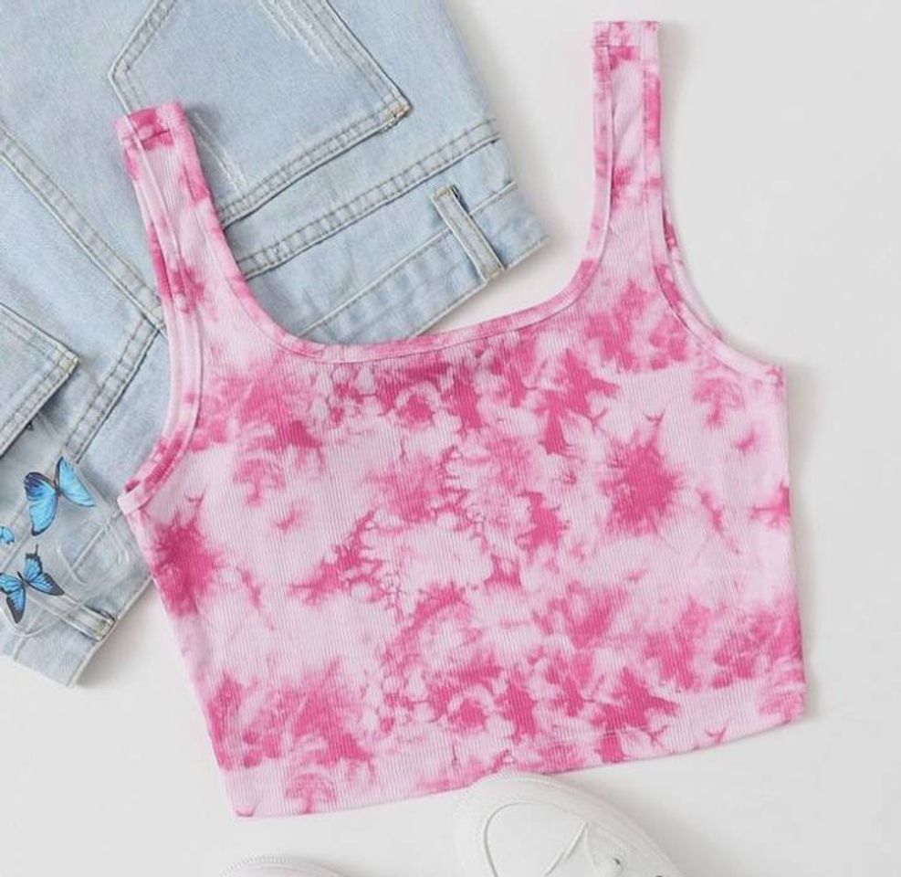 Fashion Cropped Tie Dye