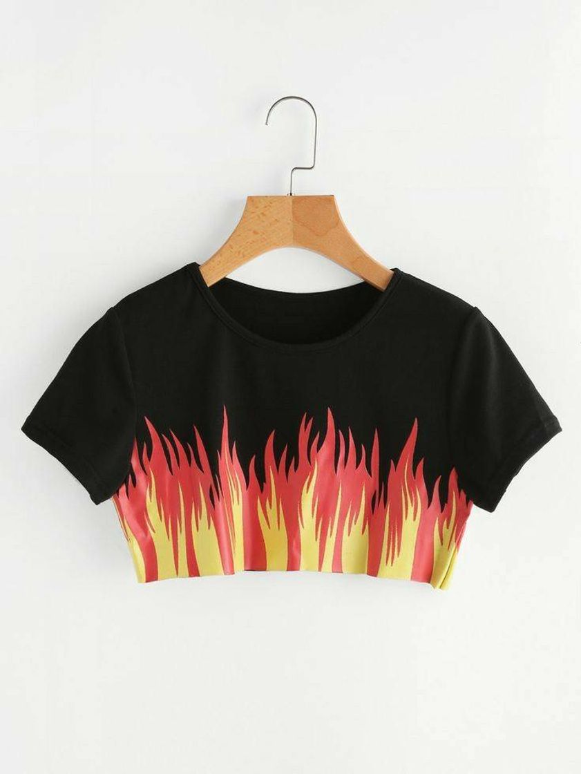 Fashion Cropped de fogos 