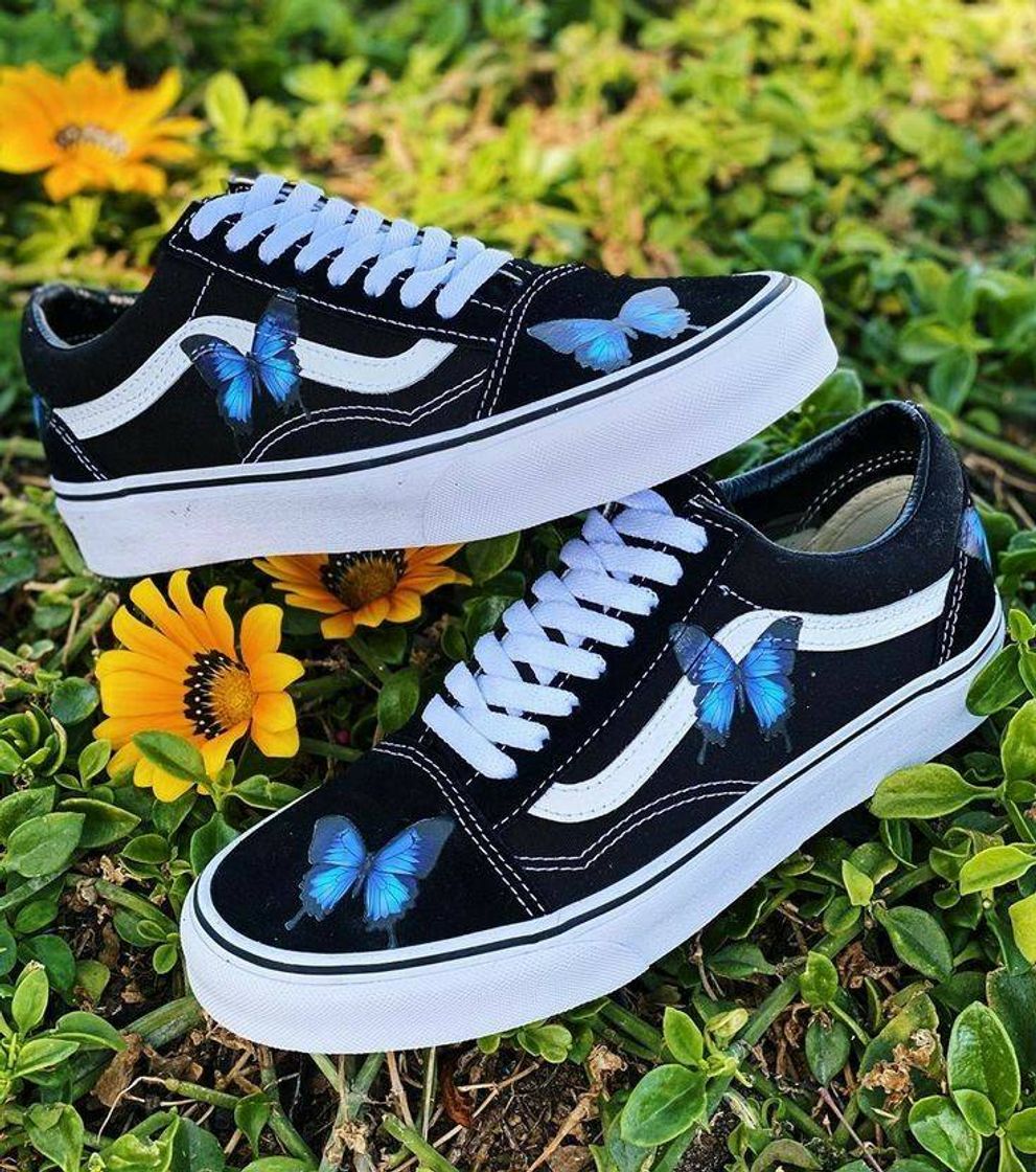 Fashion Tênis Vans preto borboleta 🦋🦋