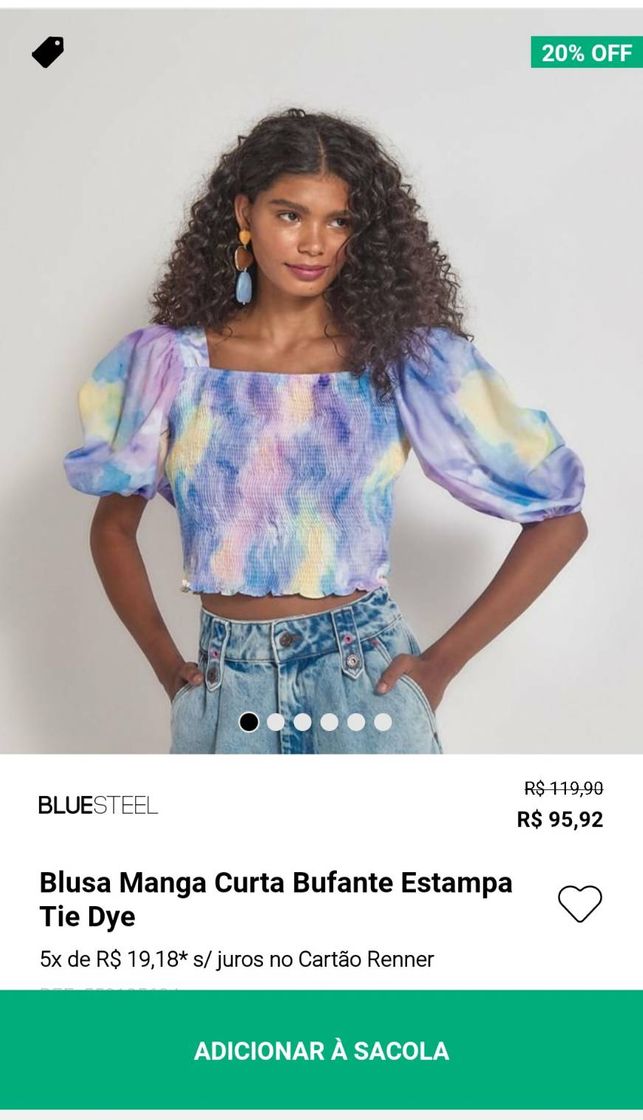 Moda Blusa Tie Dye