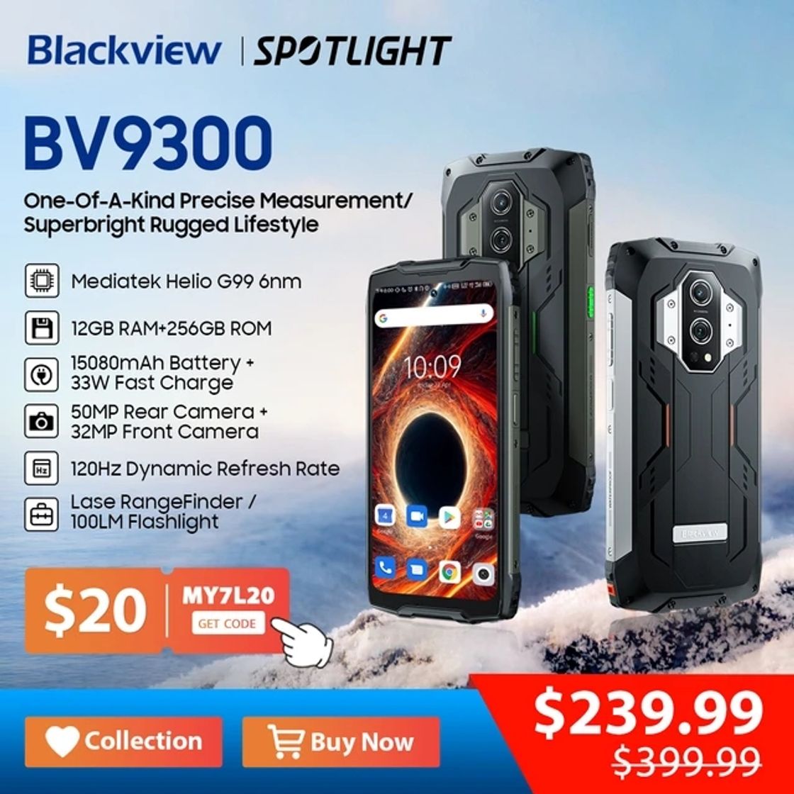Social Blackview-BV9300 G99 Smartphone robusto