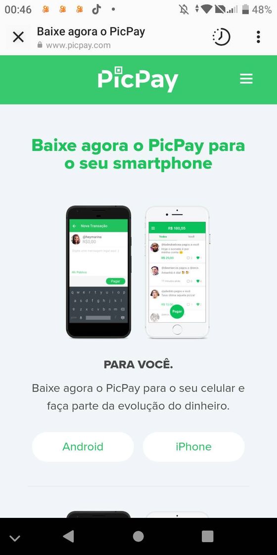 Fashion Indicando convite para o Picpay e receber dinheiro extra