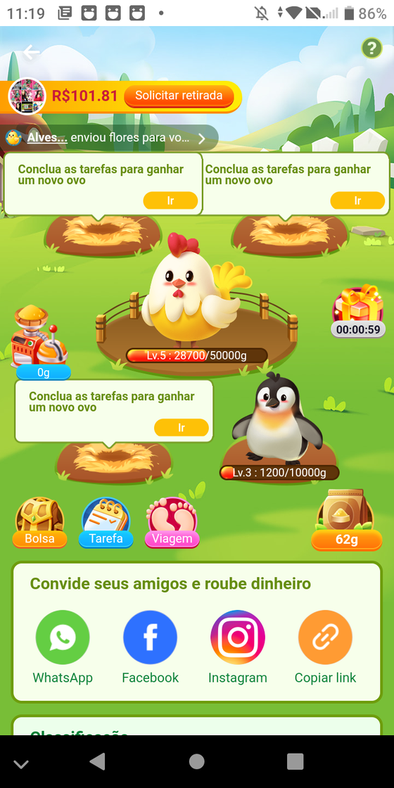 Social Há um App que é rede social e você pode jogar e receber