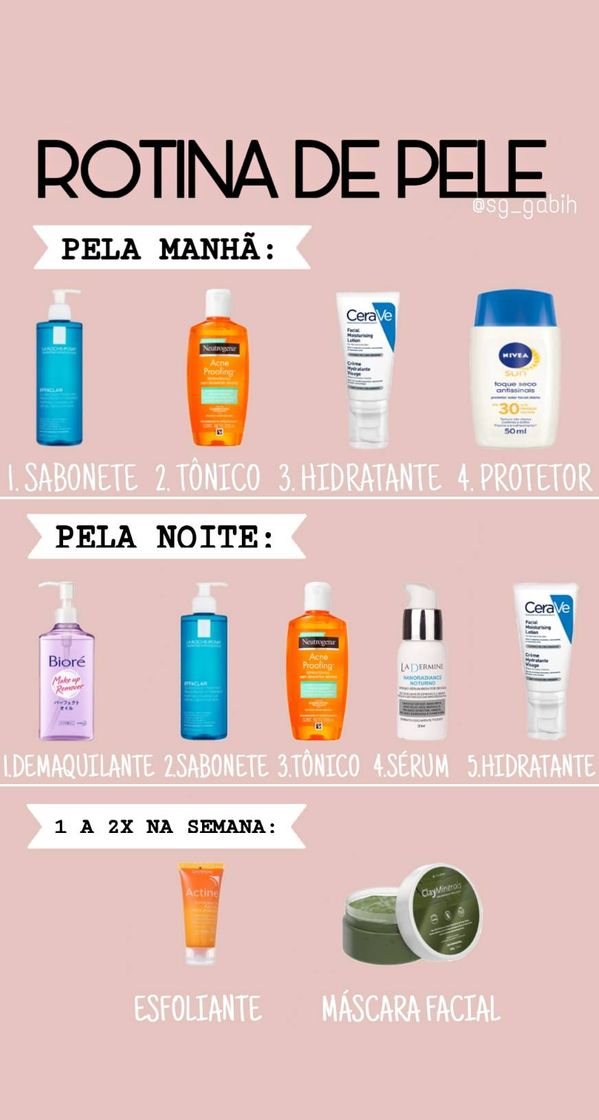 Productos Rotina de pele