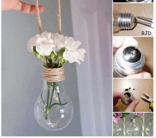 lâmpada com plantinhas 