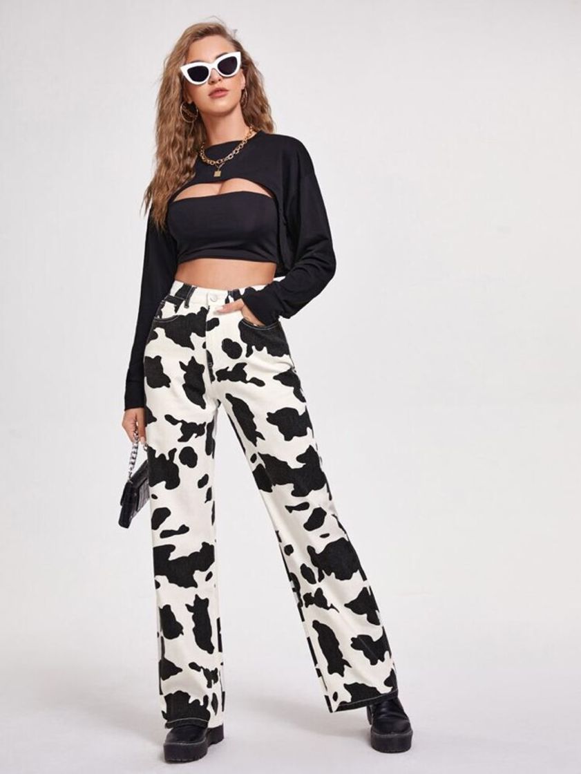 Fashion calça de vaca SHEIN 🐮