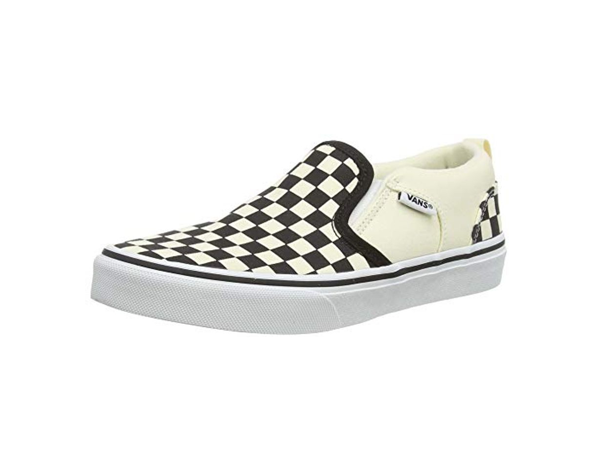 Moda Vans Asher, Zapatillas sin Cordones para Niños, Blanco