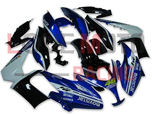 LoveMoto Carenados para TMAX500 2008 2009 2010 2011 2012 TMAX 500 Kit de carenado de Material plástico ABS Moldeado por inyección para Moto Azul Negro