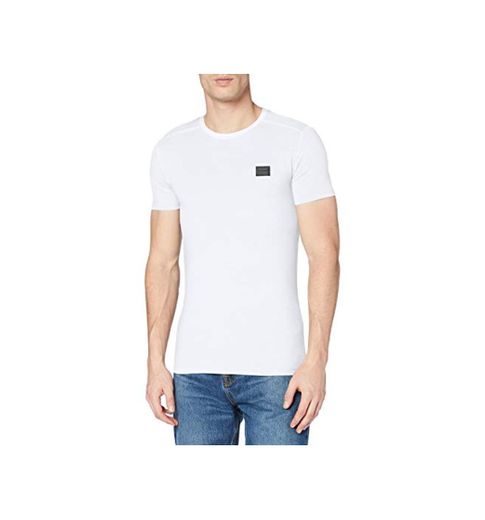 Antony Morato T Shirt Sport Slim Girocollo con Placchetta Camiseta de Tirantes,