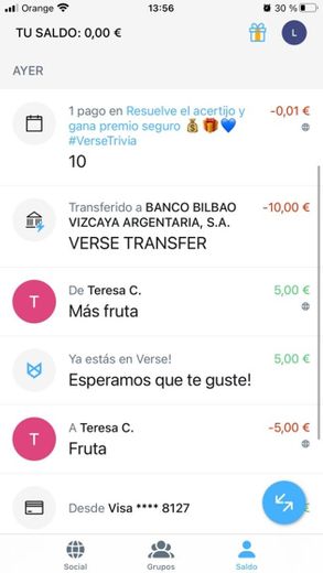 Es una app tipo Bizum, al unirse te regalan 5 euros. 