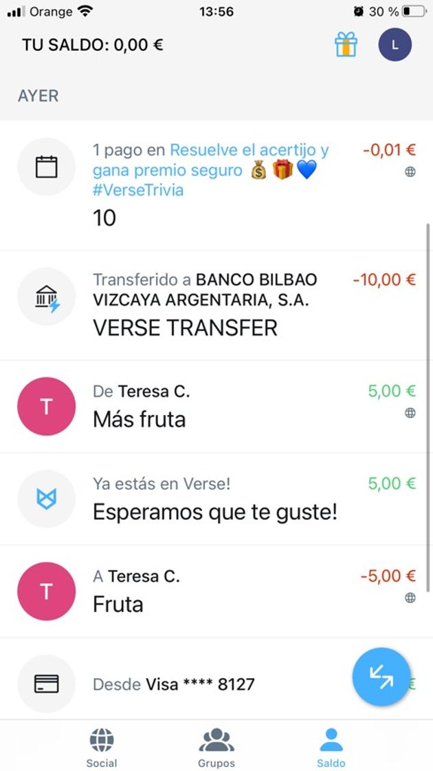 Moda Es una app tipo Bizum, al unirse te regalan 5 euros. 