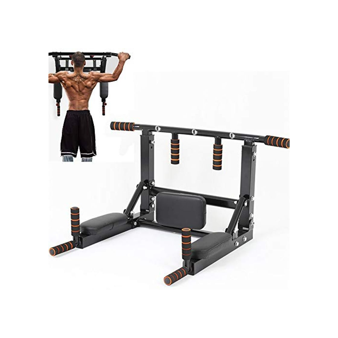 Fitness Sinbide Fitness Barra de Dominadas Aprobada por Gimnasios Barra de dominadas para Pared Wall Pull Up Bar Barra de Tracción Entrenamiento y Resistencia Training Multifuncional Workout Bar