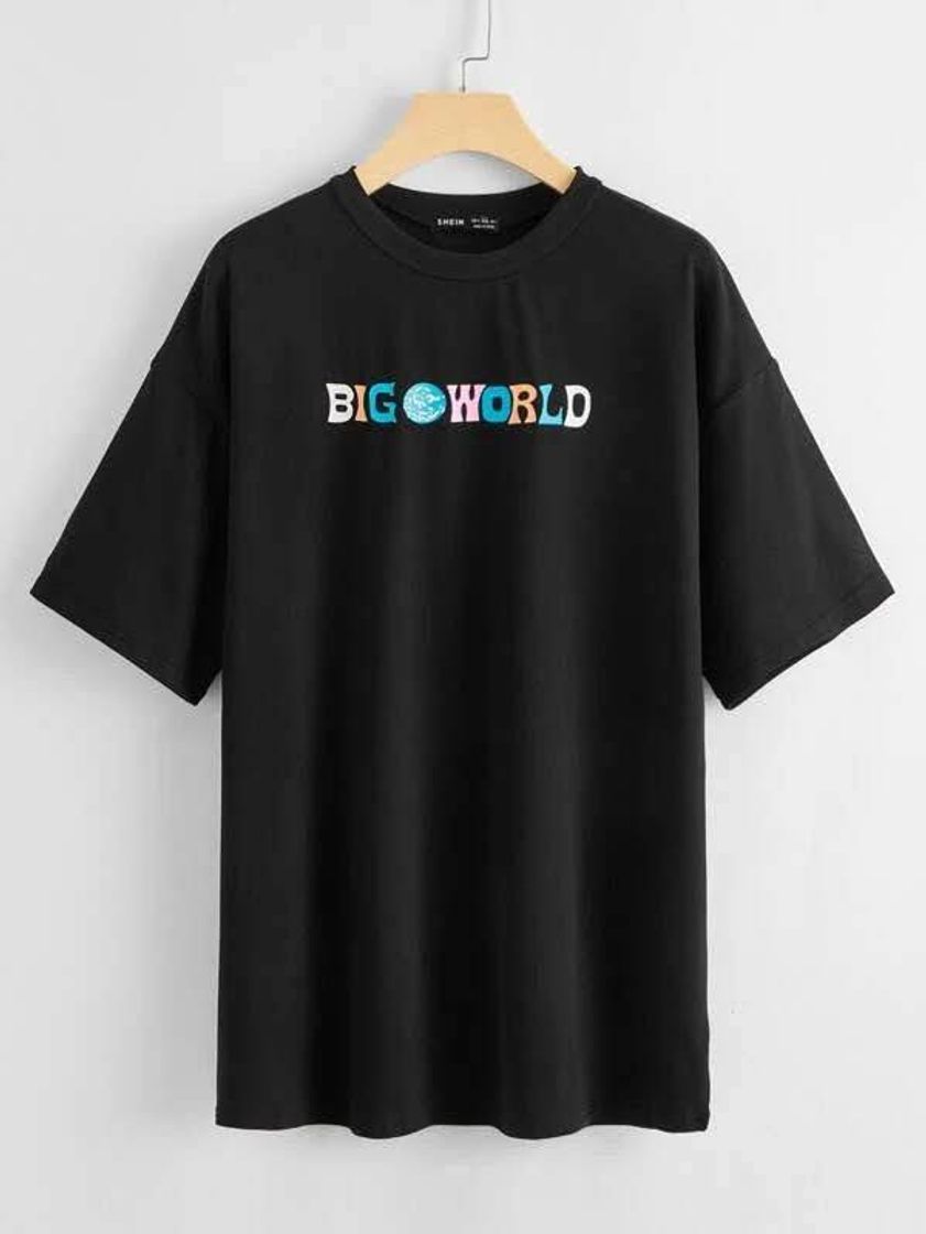 Fashion Camiseta Preta Oversize Bigworld