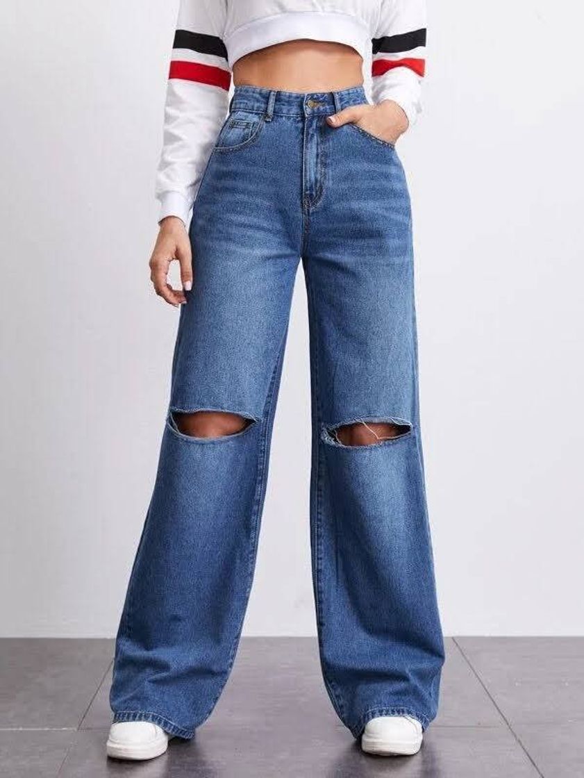 Moda Calça jeans rasgada