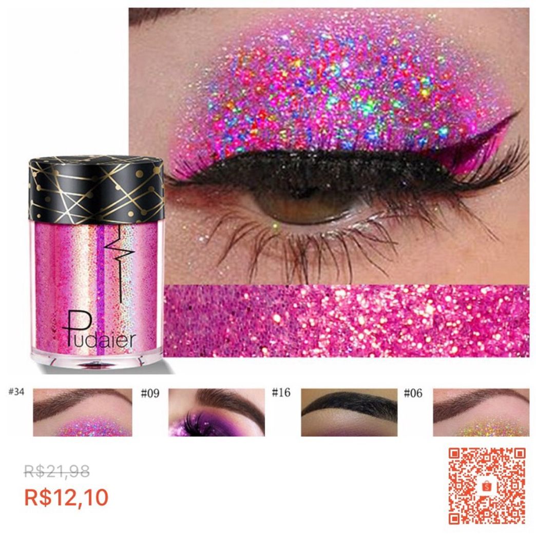 Moda Sombra com glitter 