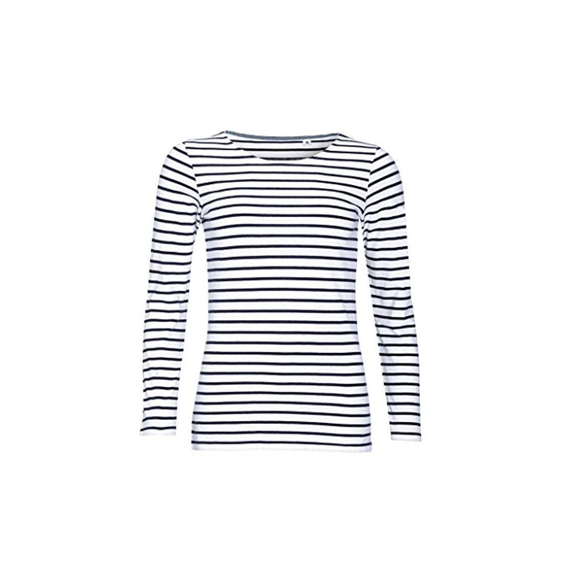 Social SOLS - Camiseta de manga larga con estampado de rayas modelo Marine