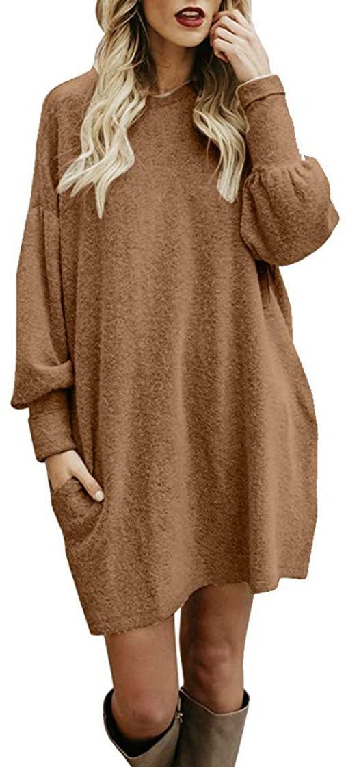 Social Style Dome Jerseys de Punto Mujer Largos Vestidos Camisetas Tops Pull
