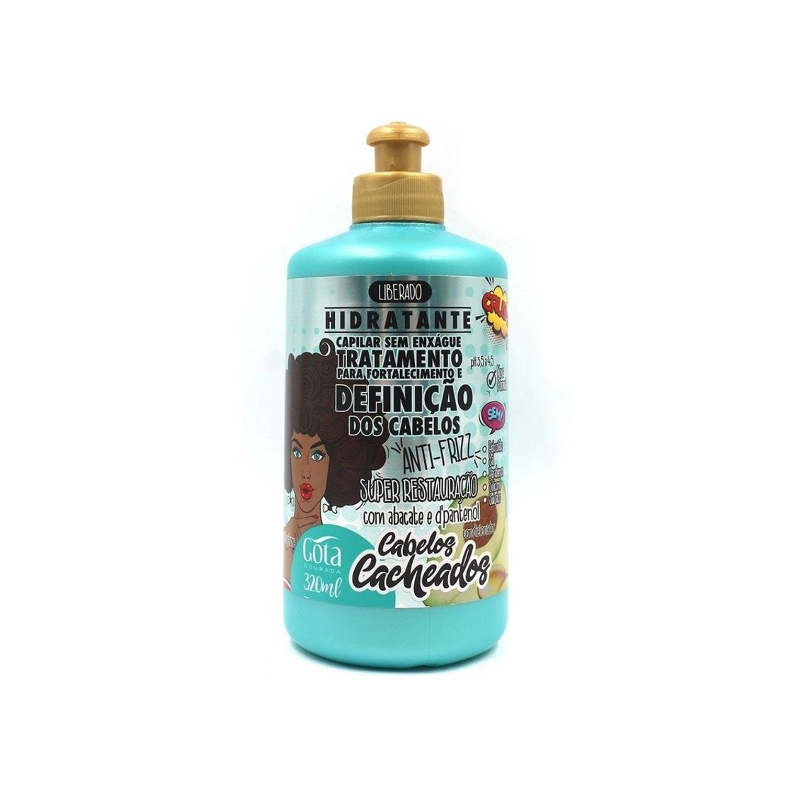 Producto Hidratante capilar para cabelos cacheados Gota Dourada 320ml