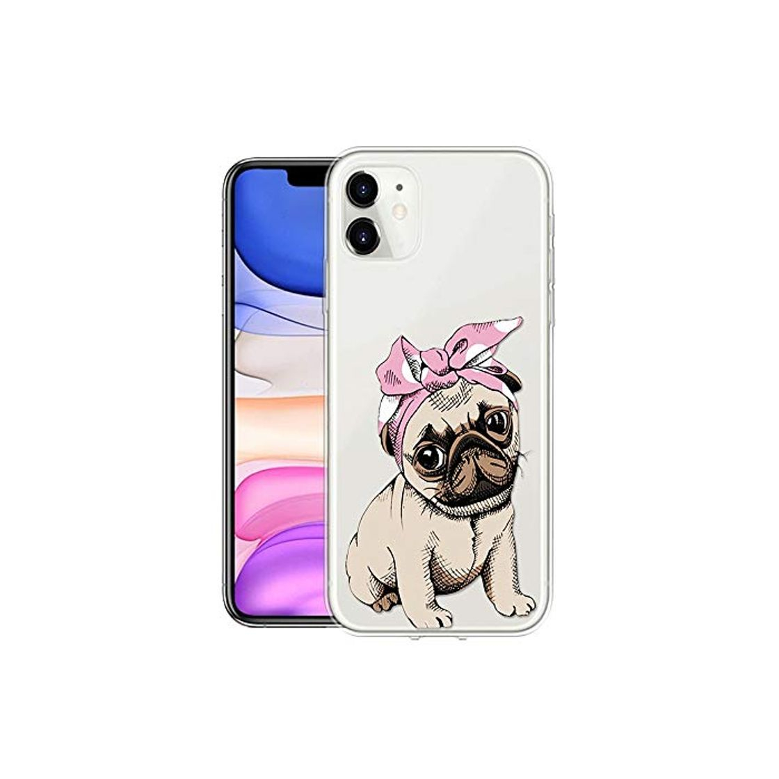 Social Pnakqil Funda para LG K42 6.6" Transparente Silicona con Dibujos Carcasa Piel