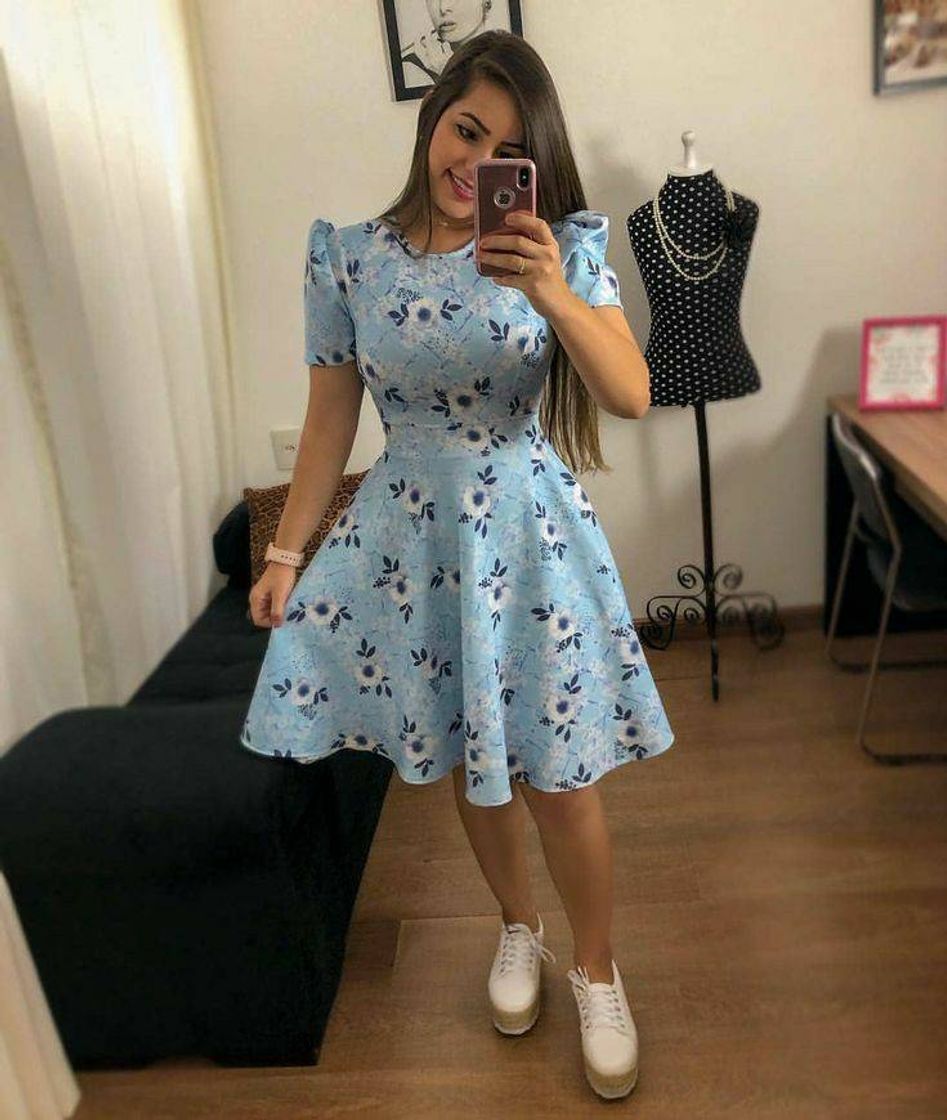 Social Vestido azul lindo