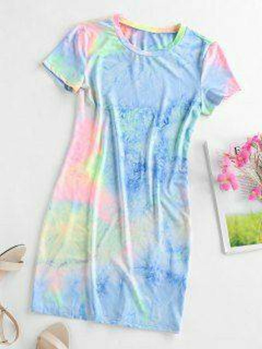 Moda Vestido tie dye