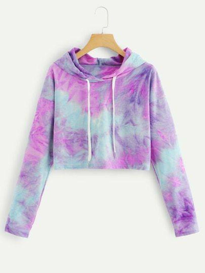 Fashion Moletom tie dye roxo