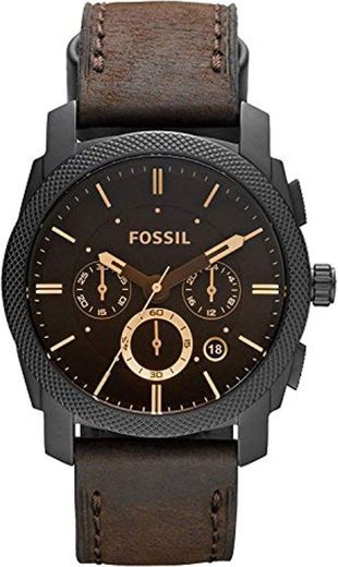 Fossil Reloj Cronógrafo para Hombre de Cuarzo con Correa en Cuero FS4656