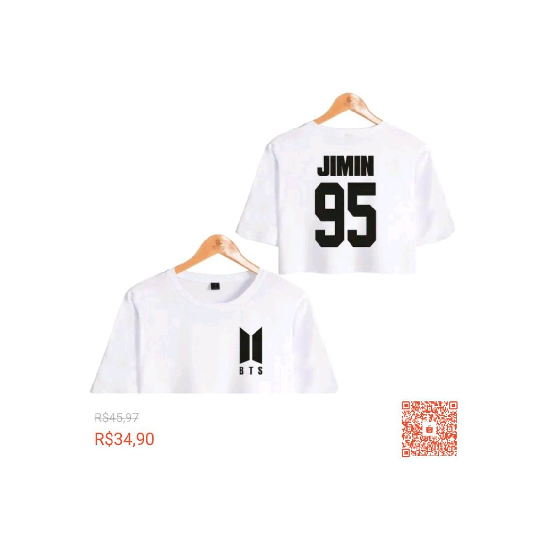 Moda 🔥 CROPPED CAMISETA BTS JIMIN 95🔥34