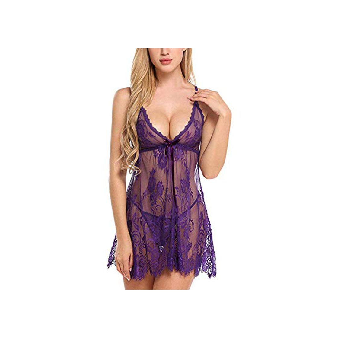 Fashion Transparente Lingerie Ropa De Dormir Lencería Sexy Ropa Interior De Cuerpo Porno Mujeres Babydoll Pijama Vestido Mini Halter Ropa De Dormir Ropa De Dormir Ropa Interior Encaje Lazo Sex Shop @ Pur