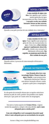 Cremes Nívea- Qual usar?