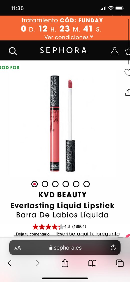 Fashion Everlasting Liquid Lipstick - Barra de labios líquida of KVD VEGAN ...