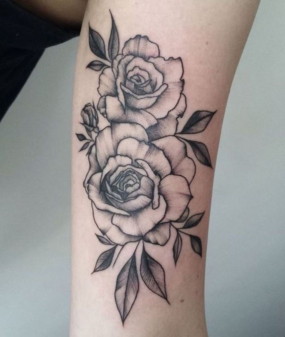 Fashion Tatuagem de Rosas