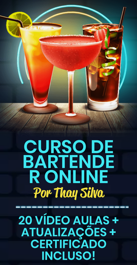 Fashion Curso de Bartender online, faça algo diferente 