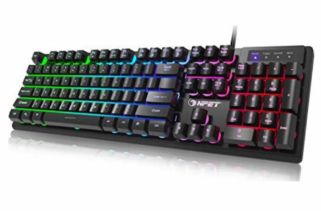 Social NPET K10 Gaming Keyboard USB Wired Floating