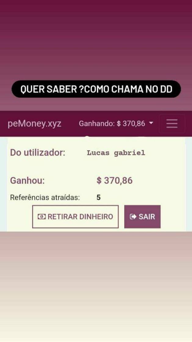 Fashion Dinheiro online