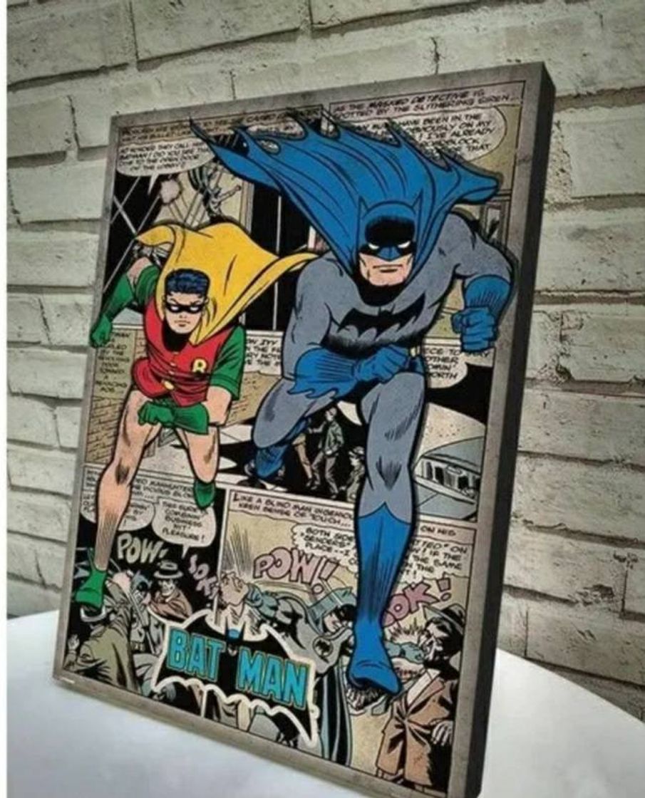 Moda Quadro Decorativo A4 Batman E Robin