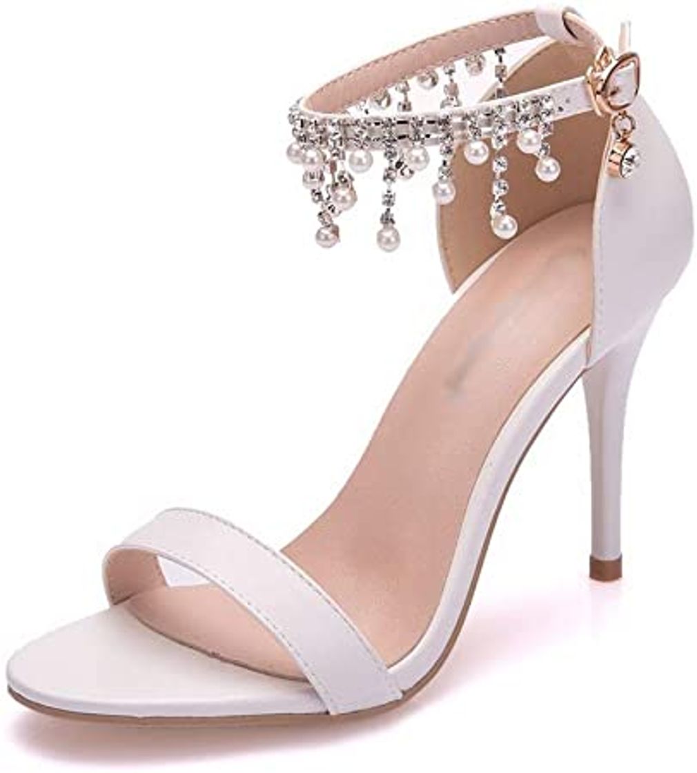 Social Mujeres tacón Alto Plataforma Fiesta Noche Boda Zapatos de Punta Abierta Sandalias