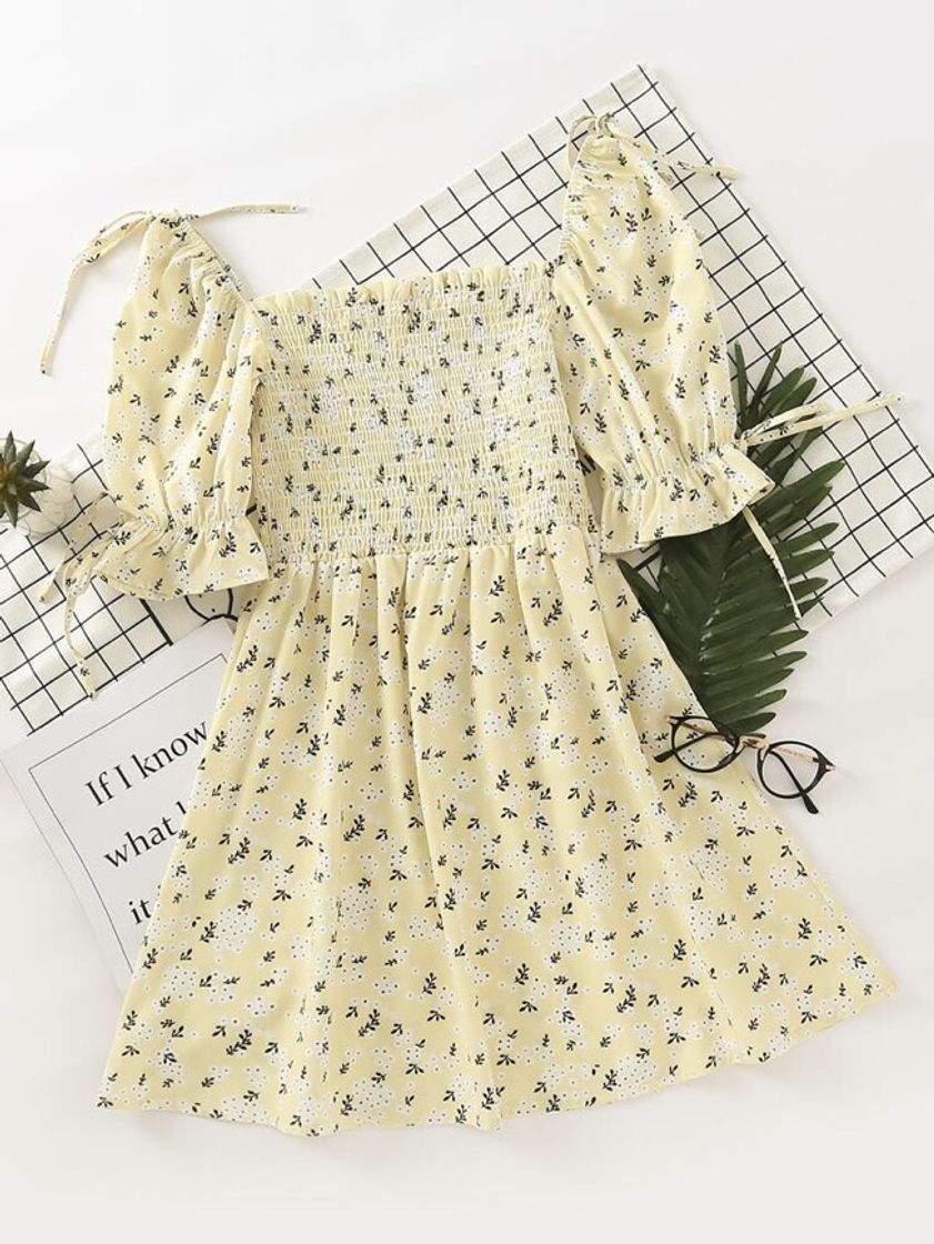 Fashion Dress ✨💛 Amarelo floral 