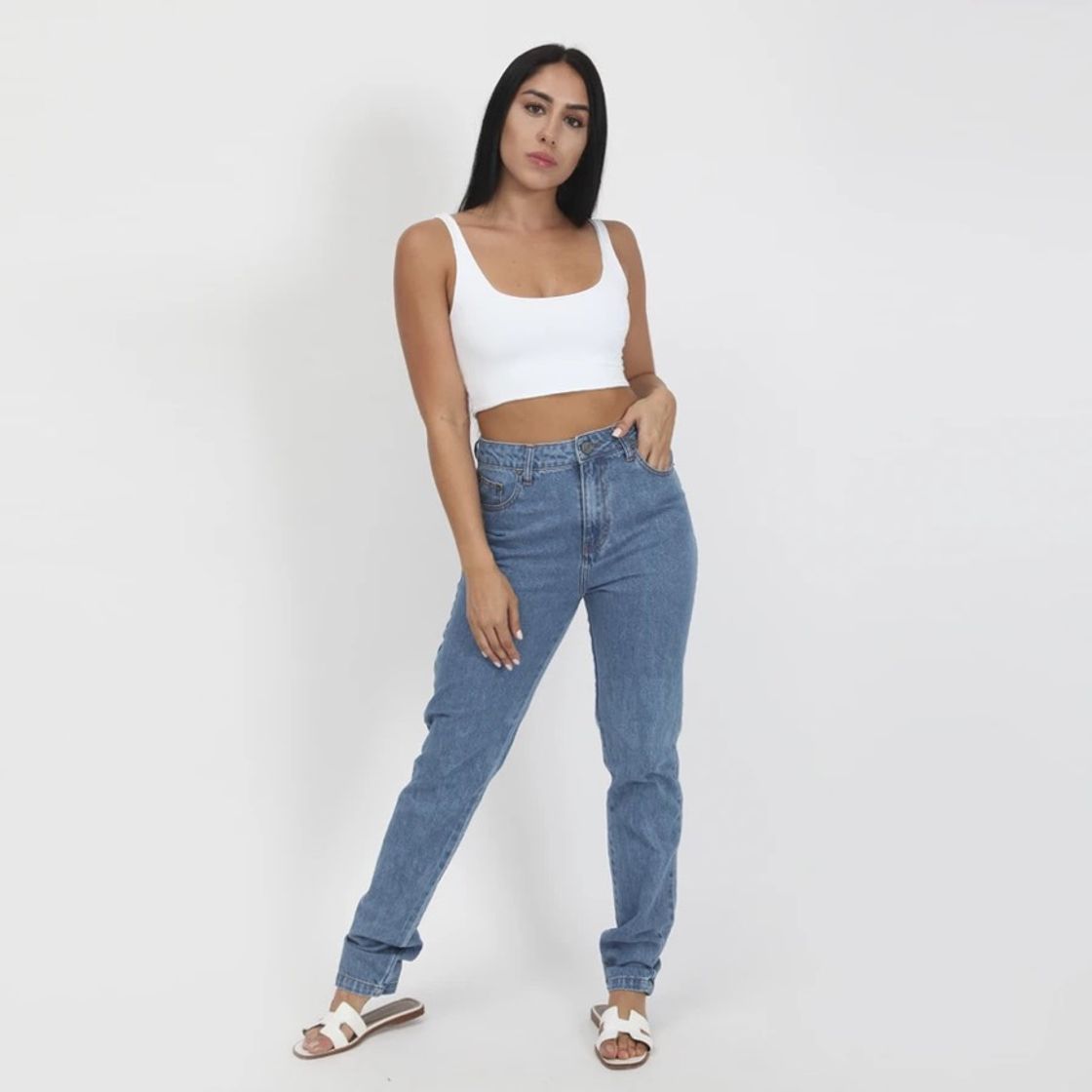 Fashion Calça Mom jeans 