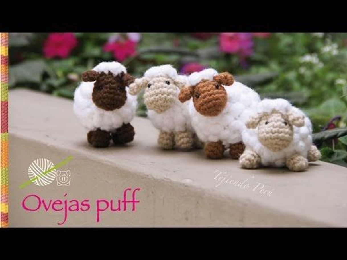 Moda Ovejas puff tejidas a crochet / amigurumi