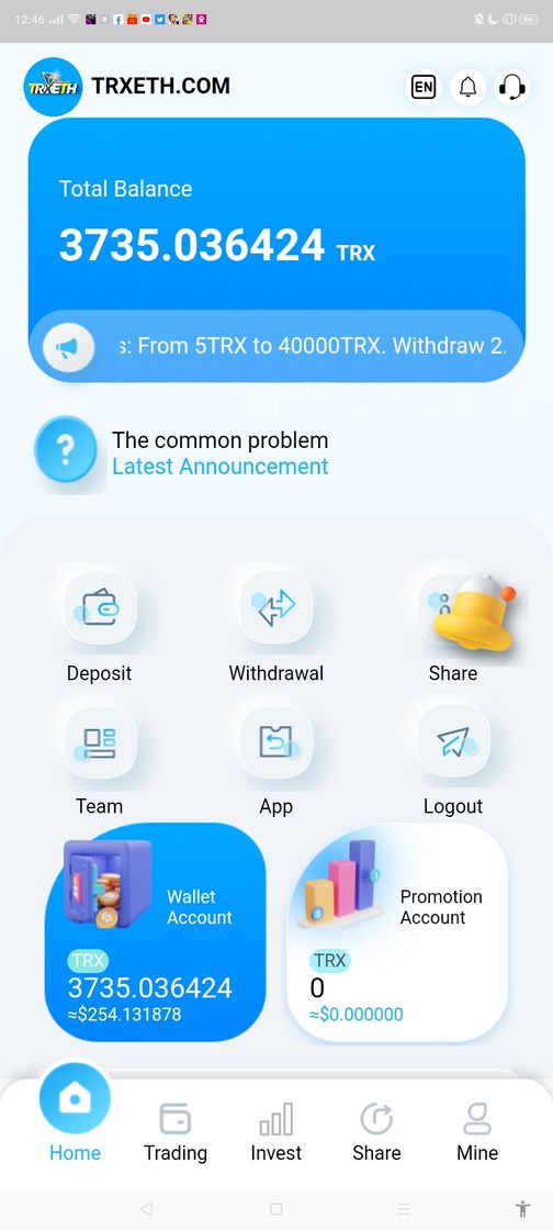 App https://www.trxeth.com/register?code=785703